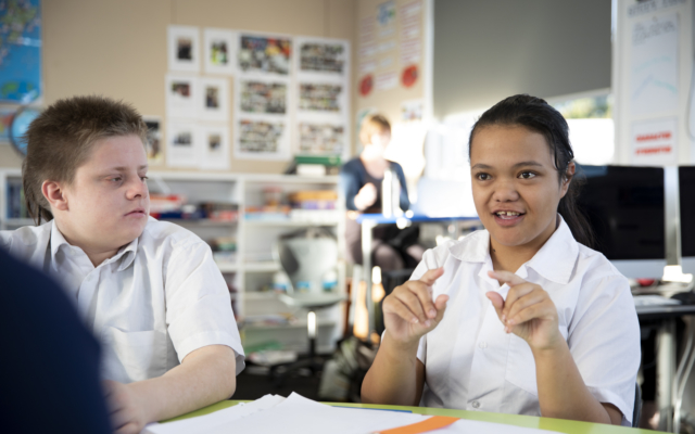 Students in a classroom