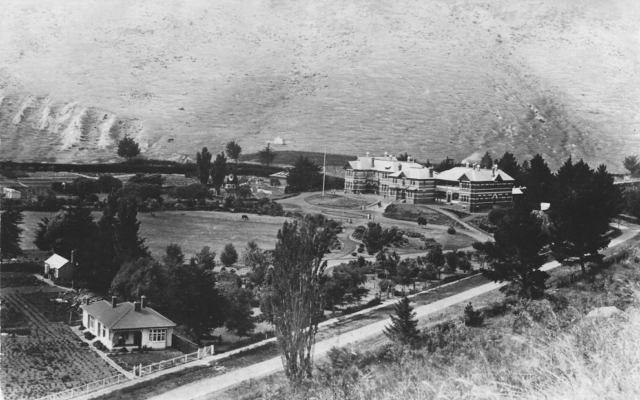 Aerial view of grounds in 1918